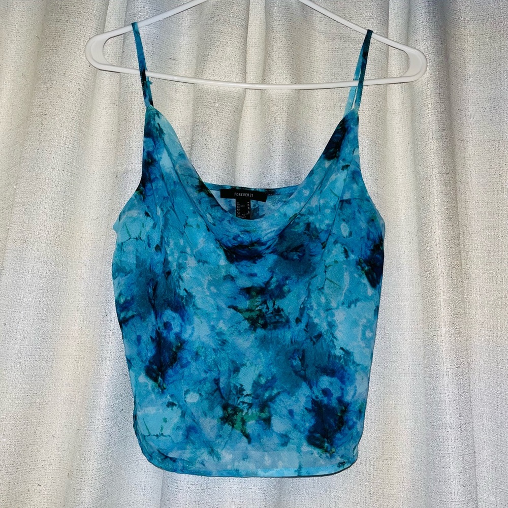 Blue Floral Women’s Top